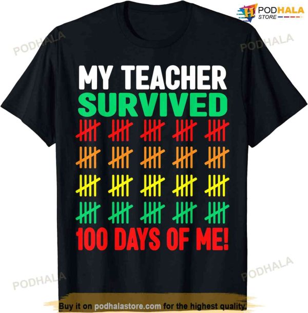 100 Days Of School Shirt Kids 100th Day Of School Costume T-shirt