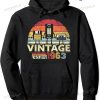 1963 Birthday Vintage T-Shirt Retro Vintage Tee Pullover Hoodie For Dad