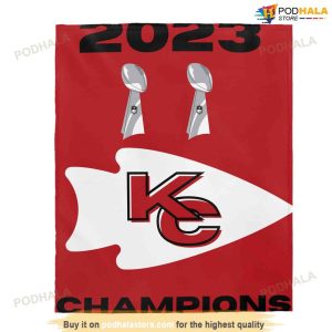 2 Time Football Champion Kansas City Chiefs Blanket Kc Chiefs Merchandise 2