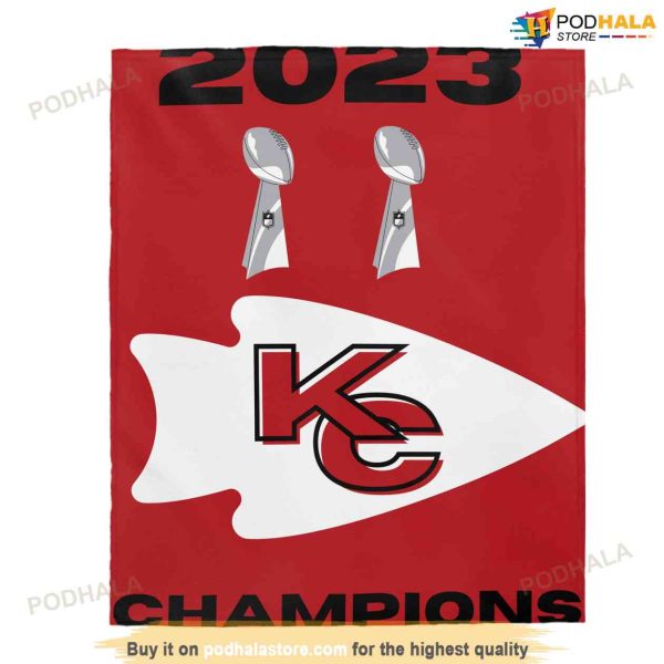2 Time Football Champion Kansas City Chiefs Blanket, Kc Chiefs Merchandise