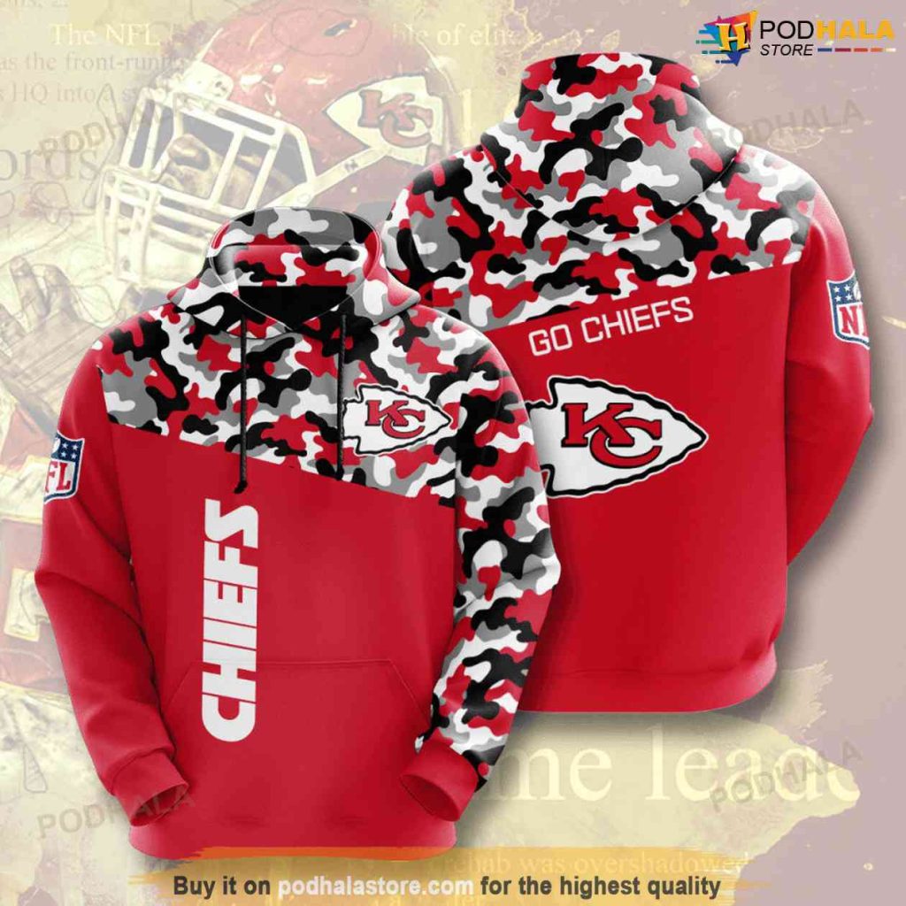 3D Kansas City Chiefs Hoodie, NFL Football Gifts For Fans