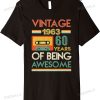 60 Year Old Gift Boys Girls Vintage 1963 60th Birthday Retro T-Shirt