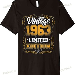 60 Year Old Gifts Retro Vintage Born In 1963 60th Birthday Shirt