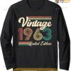 60 Year Old Vintage 1963 Limited Edition 60th Birthday Retro Long Sleeve T-Shirt