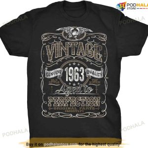 60th Birthday Gift Shirt For Men Vintage 1963 Aged To Perfection 60th Birthday Gift 3
