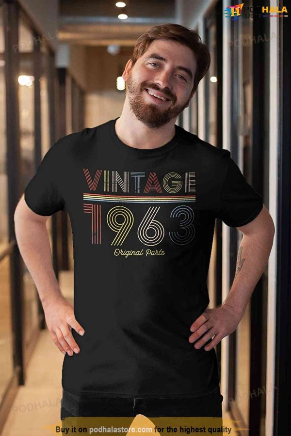 60th Birthday Gift Shirt for Men – Vintage 1963 Original Parts Shirt