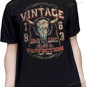 60th Birthday Gift T shirt For Men Vintage 1963 Aged To Perfection