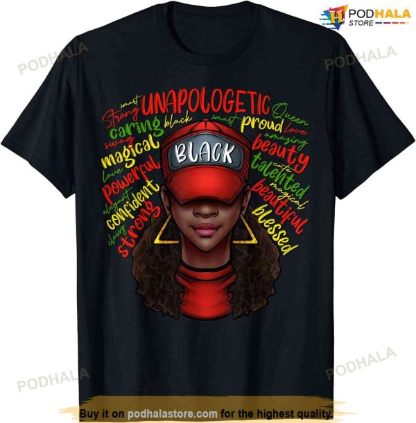 African Queen Black History Month African American Ladies T-shirt