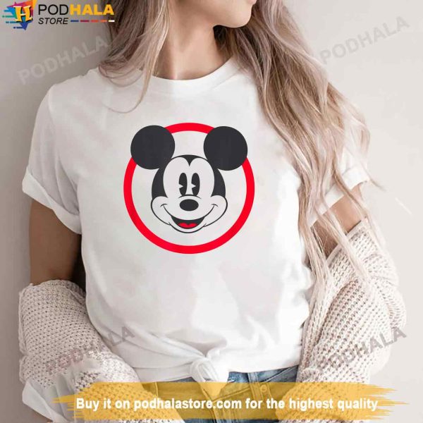 Essentials Disney Smiling Mickey in Red Circle Shirt