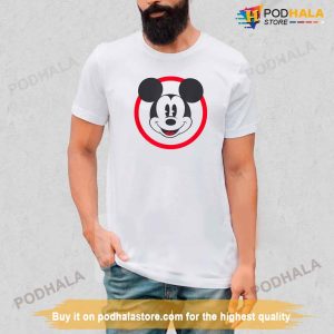 Amazon Essentials Disney Smiling Mickey in Red Circle T Shirt