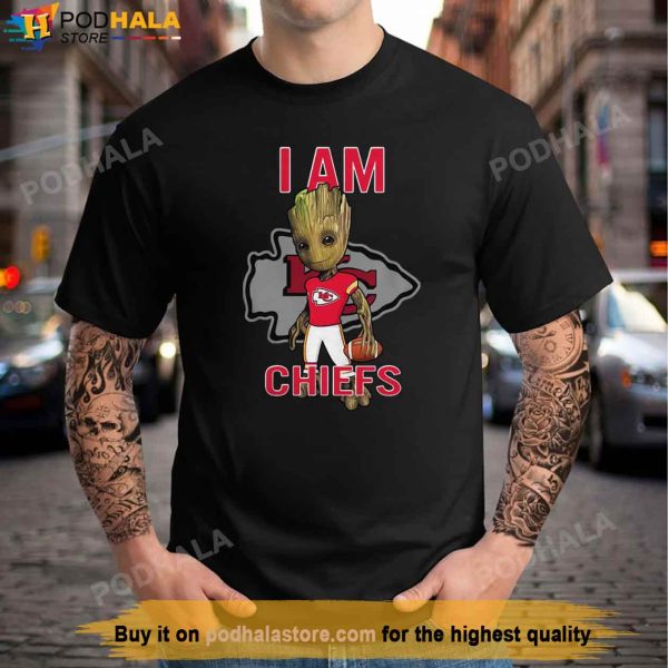 Baby Groot I Am Kansas City Chiefs Shirt, Kc Chiefs Super Bowl Gifts