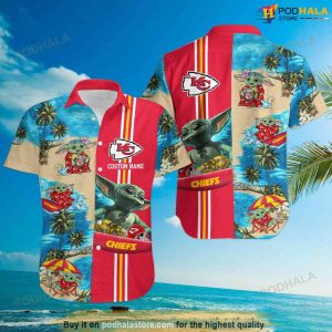 Kansas City Chiefs Football NFL Baby Yoda Hawaiian Shirt And Short