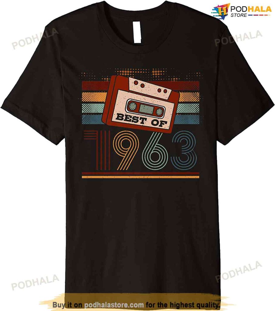 Best Of 1963 BIrthday Retro Cassette Tape T-Shirt
