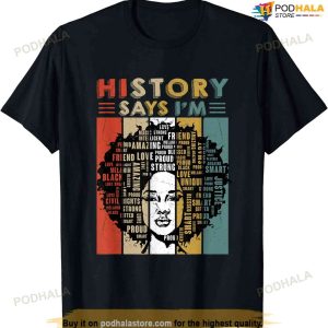 Black Afro Woman Melanin Girl Black History Month Motivation T-shirt