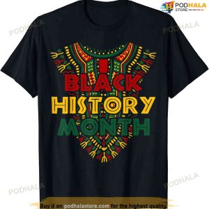 Black History Month African American Flag Juneteenth Dashiki T-shirt