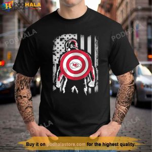 Captain Marvel Kansas City Chiefs Shirt Superhero Avenger KC Chiefs Gift