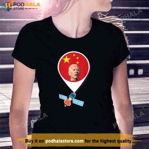 Chinese Spy Balloon Funny Surveillance Joe Biden China Flag TShirt