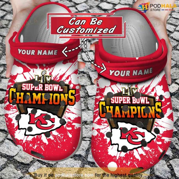 Custom Name Football Super Bowl LII Champions KC Chiefs Crocs