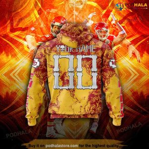 Custom Name Kansas City Chiefs Skull Flowing 3D Hoodie, Super Bowl Shirt