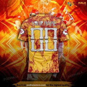 Custom Name Kansas City Chiefs Skull Flowing 3d Hoodie Super Bowl Shirt 4