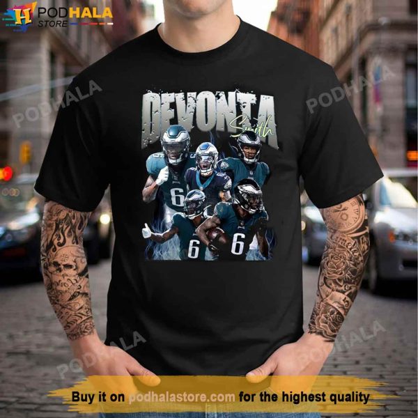 Devonta Smith 06 Player Philadelphia Eagles Vintage T Shirt
