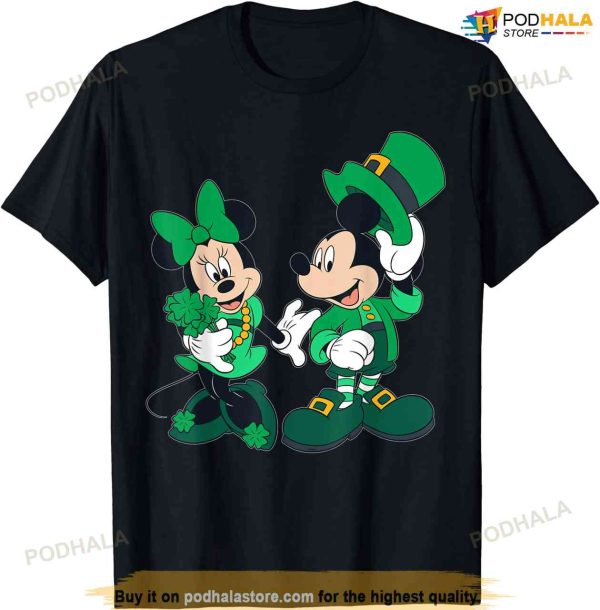 Disney Leprechaun Mickey Minnie Shamrock St. Patrick’s Day T-shirt