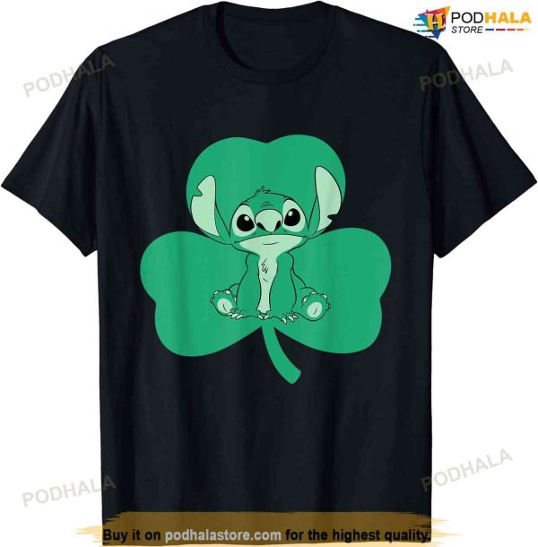 Disney Lilo And Stitch Green Shamrock St. Patrick’s Day T-shirt