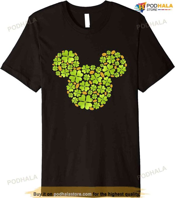Disney Mickey Mouse Icon Lucky Shamrock St. Patrick’s Day Premium T-shirt