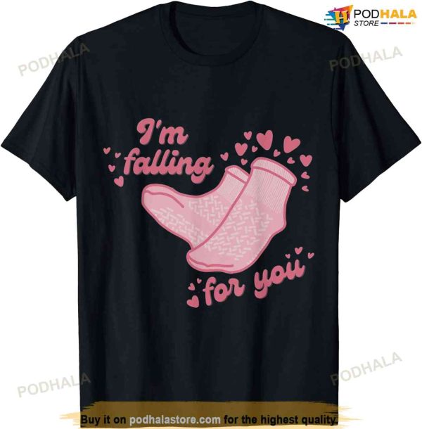 Falling For You Funny Pct Cna Nurse Happy Valentines Day T-shirt