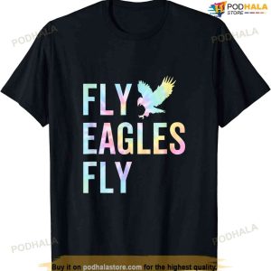 Fly Eagles Fly Vintage Flying Bird Inspirational Haw Tie Dye T-shirt