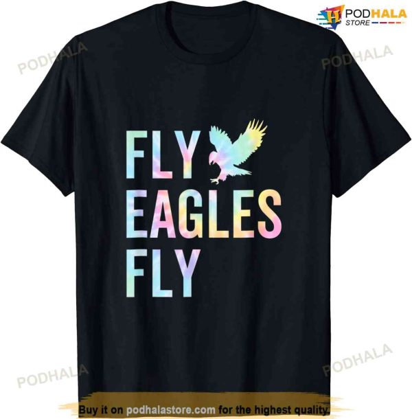 Fly Eagles Fly Vintage Flying Bird Inspirational Haw Tie Dye T-shirt