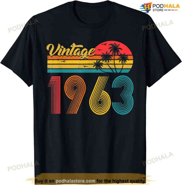 Funny 60 Years Old Retro Vintage 1963 60th Birthday Gift For Dad Shirt