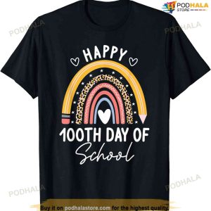 Happy 100th Day Of School Teacher Appreciation 100 Days T-shirt