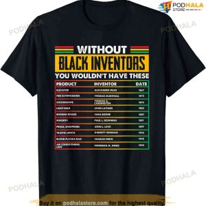 History Of Forgotten Black Inventors Black History Month T-shirt
