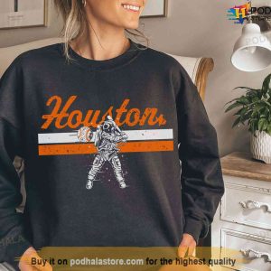Houston Astros Leopard T-shirt, Womens Houston Astros Baseball Tee