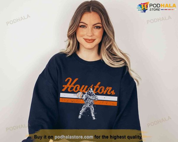 Houston Baseball Sweatshirt, Vintage Astros Shirt, Game Day Apparel