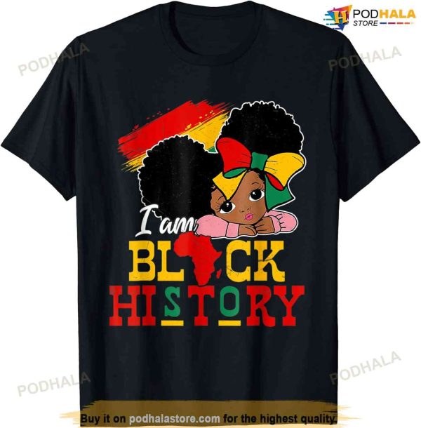 I Am Black History Month Black Melanin Kids Girl Toddler T-shirt