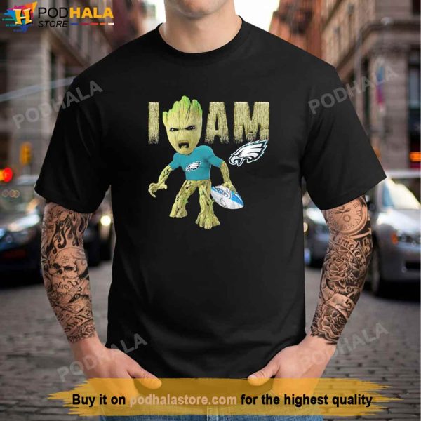 I Am Groot Disney Philadelphia Eagles Shirt, Gifts For Eagles Fans