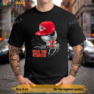 Jack Skellington Fear The Kansas City Chiefs Shirt, KC Chiefs Gift
