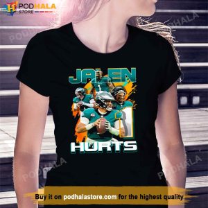 Jalen Hurts Football Philadelphia Eagles TShirt Gifts For Eagles Fans