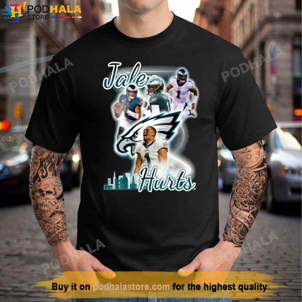 Jalen Hurts Graphic Eagles T Shirt, Gifts For Eagles Fans