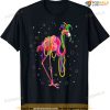 Jester Flamingo & Beads Mardi Gras Fat Tuesday Parade Girls T-shirt