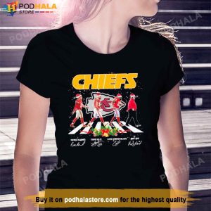 KC Chiefs Gifts Funny Abbey Road Signatures Christmas TShirt