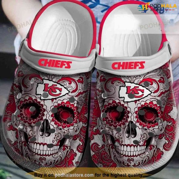 KC Chiefs Skull Shoes, Kansas City Chiefs Crocs