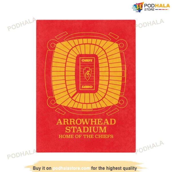 Kansas City Chiefs Arrowhead Stadium Blanket, KC Chiefs Blanket Gift