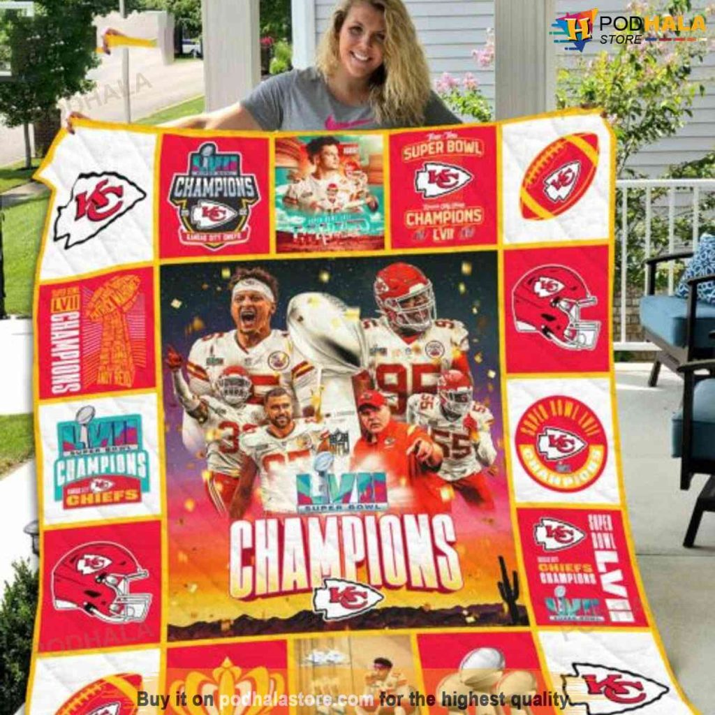 Chiefs Super Bowl LVII Champions Quilt Blanket