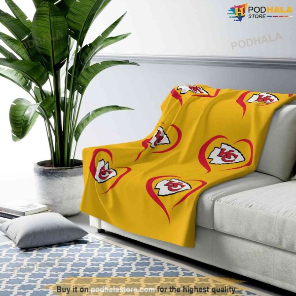 Kansas City Chiefs Fleece Blanket, Quilt Blanket Gifts For Chiefs Fans