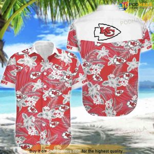 Chiefs Hawaiian Shirt Black White Football Kansas City Chiefs Gift