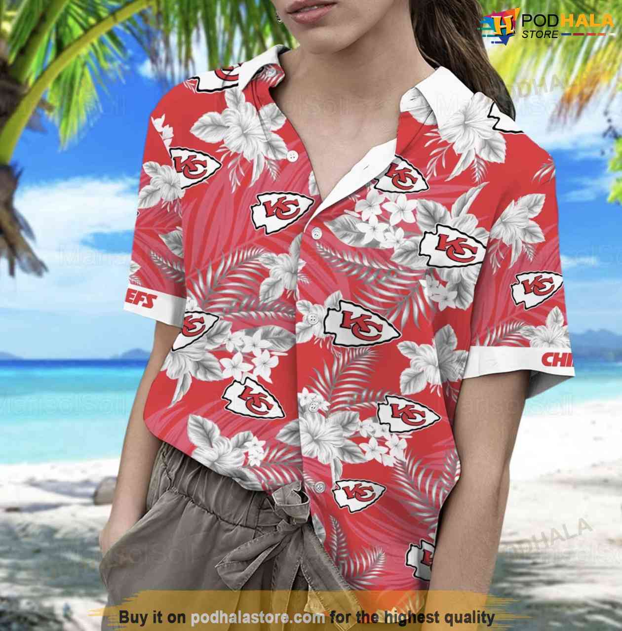 Kansas City Chiefs Hawaiian Shirt 3D Beach Vacation Gift For Fans