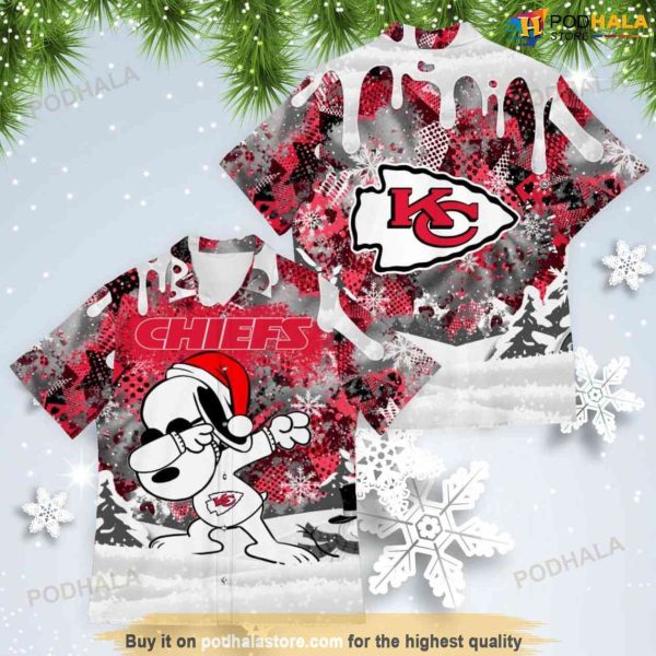 Kansas City Chiefs Hawaiian Shirt Snoopy Dabbing The Peanuts Christmas Gift